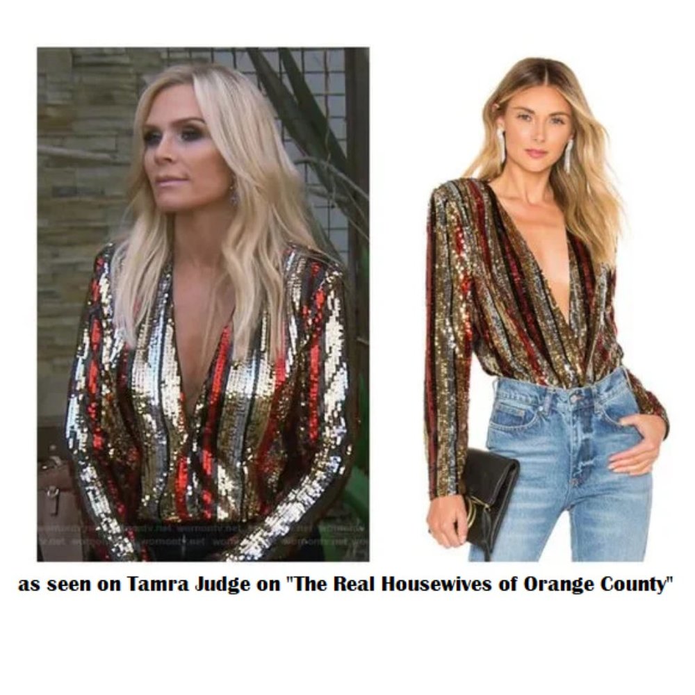 NBD Sloane Bodysuit - Gold & Silver (as seen on Tamra Judge on RHOC)